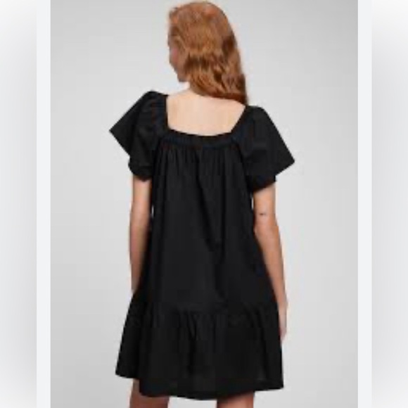Gap Flutter Sleeve Mini Dress - Black - Picture 4 of 10